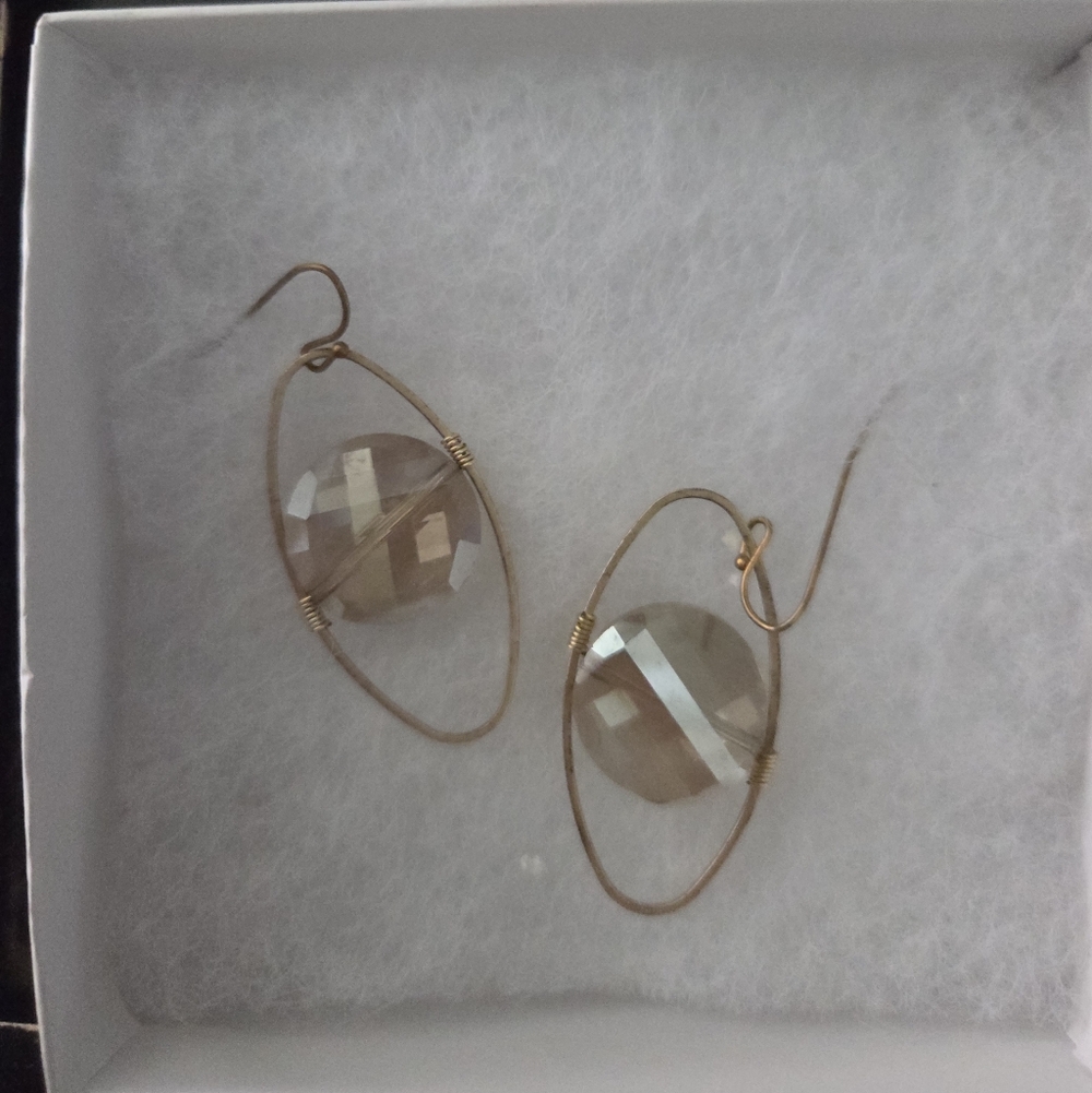 Elegant Gold Wire Wrapped Earrings